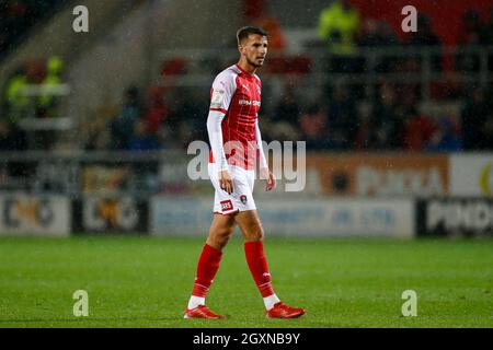 Rotherham, Royaume-Uni. 05e octobre 2021. DaN Barlaser #4 de Rotherham United à Rotherham, Royaume-Uni le 10/5/2021. (Photo par Ben Early/News Images/Sipa USA) crédit: SIPA USA/Alay Live News Banque D'Images