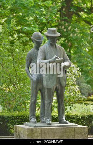 Monument, Heinrich Zille, Koellnischer Park, Mitte, Berlin,Allemagne Banque D'Images