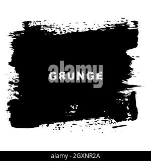 Arrière-plan de grunge peint en noir.Texture du vecteur de coloration.Isolé.Tracé de forme vectoriel.Élément de conception sale et flatté pour un effet grundy Illustration de Vecteur