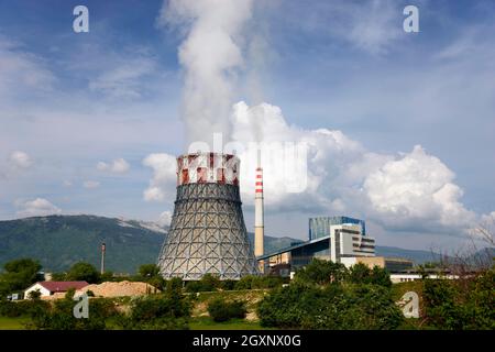 Thermique d'TE Gacko, Gacko, République de Srpska, Bosnie-Herzégovine Banque D'Images