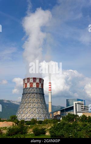 Thermique d'TE Gacko, Gacko, République de Srpska, Bosnie-Herzégovine Banque D'Images