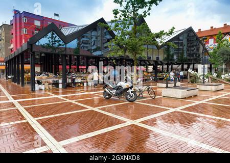 Nouveau Bazar, marchés, Tirana, Albanie Banque D'Images