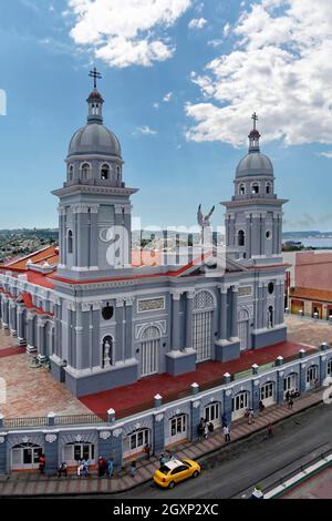 Cathédrale de Nuestra Senora de la Asunción, Cathédrale, Parque Cespedes, Santiago de Cuba, province de Santiago de Cuba, Caraïbes, Cuba Banque D'Images