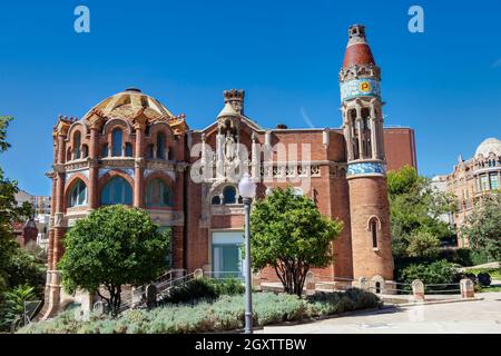 Hôpital de la Sainte Croix et Saint Paul (de la Santa Creu i Sant Pau) à Barcelone, Espagne Banque D'Images