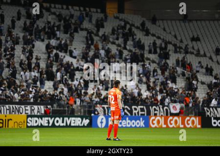 São Paulo, (SP) 05.10.2021 - Brasileiro / Corinthiens x Bahia - Cassio pendant le match de football de Campeonato Brasileiro entre Corinthiens x Bahia à la Neo Quimica Arena, à São Paulo, SP. Corinthiens a gagné le jeu 3-1. Banque D'Images