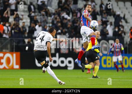 São Paulo, (SP) 05.10.2021 - Brasileiro / Corinthiens x Bahia - Cantillo pendant le match de football de Campeonato Brasileiro entre Corinthiens x Bahia à la Neo Quimica Arena, à São Paulo, SP. Corinthiens a gagné le jeu 3-1. Banque D'Images