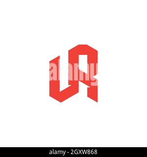lettre ur 3d design plat géométrique logo vecteur Illustration de Vecteur