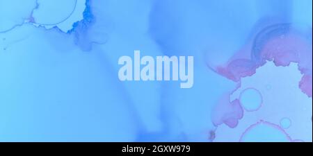 Splash rose pastel.Vague aquarelle Banque D'Images