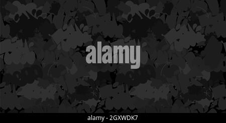 Noir foncé plat sans couture abstrait Hip Hop Street Art style Graffiti Urban Vector Illustration Art de fond Illustration de Vecteur