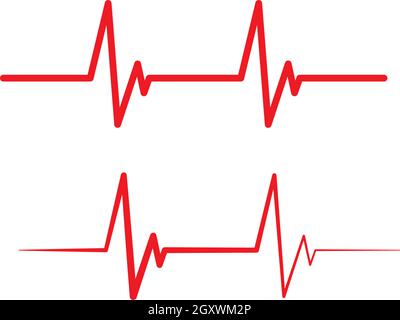 illustration du vecteur de ligne de battement cardiaque Illustration de Vecteur