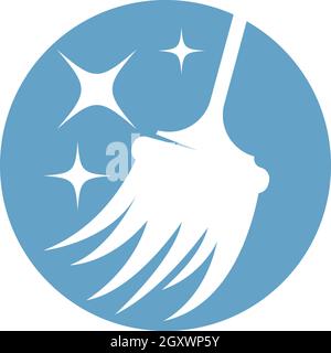 Modèle vectoriel de logo de nettoyage de maison Illustration de Vecteur