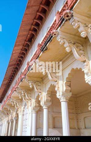 Site du patrimoine fort d'Agra (ou fort Rouge) en Inde Banque D'Images