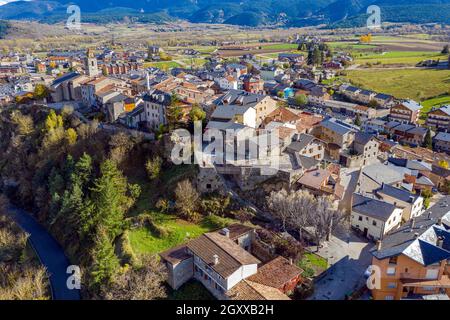 Village Bellver de Cerdanya Pyrénées province de Lleida, Catalogne Espagne Banque D'Images