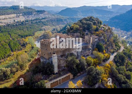 Château de Castellbell dans la province de Barcelone Catalogne Espagne Banque D'Images