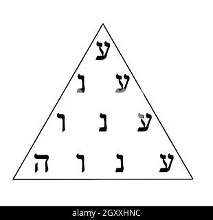 Kabbalah illustration géométrique de la numerologie mystique Banque D'Images