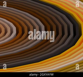 Vagues mobiles de nuances colorées émergeant du côté gauche de l'image, créé en 3D qui montre un motif d'onde de différentes couleurs avec Banque D'Images