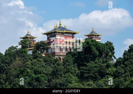 Monastère de Kopan dans la vallée de Katmandou, Népal. Banque D'Images