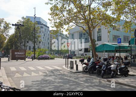 Boulogne-Billancourt, place Jules Guesde Banque D'Images