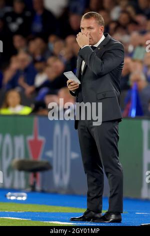 Leicester City Manager, Brendan Rogers - Leicester City contre SSC Napoli, UEFA Europa League Group C, King Power Stadium, Leicester, Royaume-Uni - 16 septembre 2021 Banque D'Images