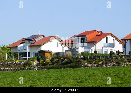 Maisons unifamiliales, Allemagne Banque D'Images