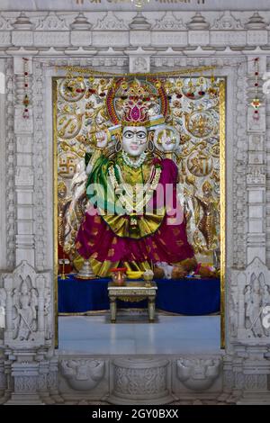 Déesses - Shree Ashamura Mataji au temple Shree Ashamura Mataji à Pune, l'un des plus hauts temples de Kondhwa Khurd, Maharashtra Banque D'Images