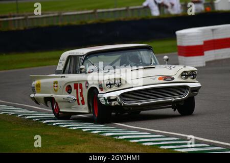 Romain Dumas, Bill Shepherd, Ford Thunderbird, St Mary’s Trophy Race, parties 1 et 2, voitures de berline qui ont pris sur la piste entre 1950 et 1959, Goodwoo Banque D'Images