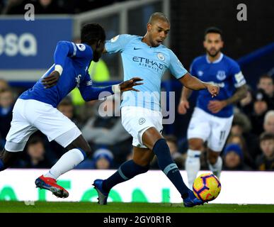 Fernandinho de Manchester City en action Banque D'Images