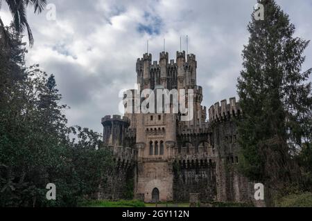 château de butron dans la ville de gatika dans la province de vizcaya Banque D'Images