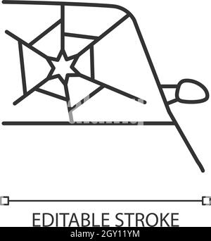 Icône linéaire en verre cassé Illustration de Vecteur