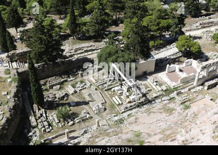 Vue sur l'Acropole à Athènes, Grèce Banque D'Images