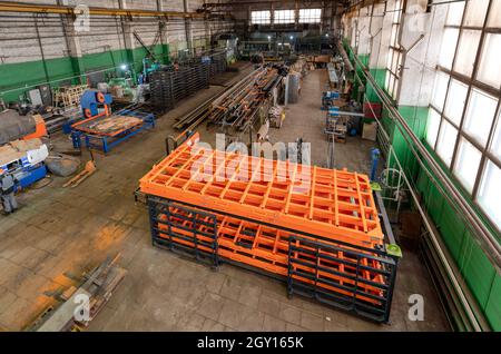 Usine pour l'assemblage de structures métalliques Banque D'Images