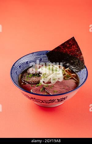 Japonais kumamoto shio ramen avec de la viande de cheval Banque D'Images