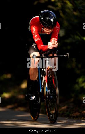 Christine Majerus de Team SD Worx lors de la phase trois de l'épreuve individuelle de temps de l'AJ Bell Women's Tour à Atherstone, Royaume-Uni. Date de la photo: Mercredi 6 octobre 2021. Banque D'Images