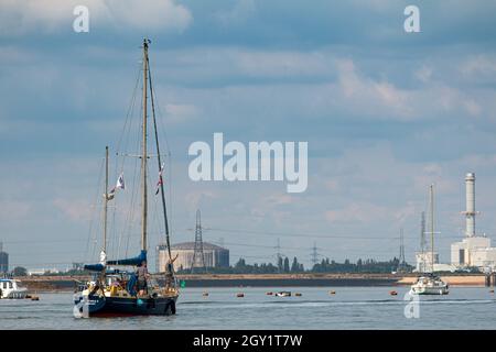 la régate tenue à queenborough toutes les marées atterrissent dans le kent Banque D'Images