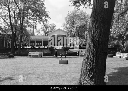 Spaziergänger in einem Park à Freudenstadt im Schwarzwald, Deutschland 1930er Jahre. Les poussettes dans un parc de Freudenstadt, dans la Forêt-Noire, Allemagne 1930. Banque D'Images