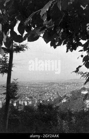 Blick über Stuttgart, Deutschland 1930 er Jahre. Vue sur Stuttgart, Allemagne 1930. Banque D'Images