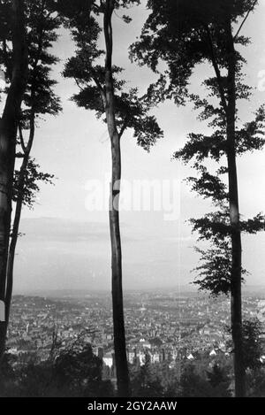 Blick über Stuttgart, Deutschland 1930 er Jahre. Vue sur Stuttgart, Allemagne 1930. Banque D'Images