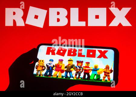 Brésil. 06e octobre 2021. Sur cette photo, le logo Roblox s'affiche sur un smartphone. Crédit : SOPA Images Limited/Alamy Live News Banque D'Images