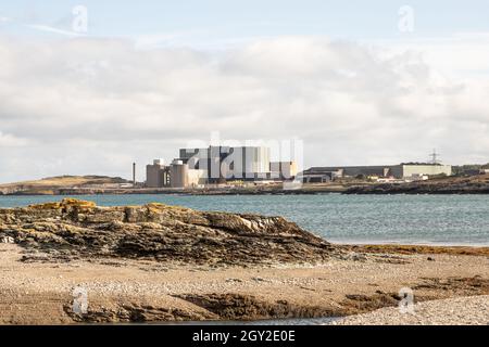 Wylfa décomposa la centrale nucléaire de magnox Anglesey pays de Galles Royaume-Uni Banque D'Images