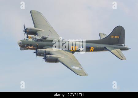 USAAC Boeing B17G Forteresse Bomber au Flying Legends Duxford Airshow Banque D'Images