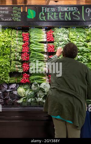 Detroit, Michigan - Rivertown Market, un supermarché plus petit exploité par la chaîne Meijer, est ouvert dans le centre-ville de Detroit.Le magasin est l'un des seuls Banque D'Images