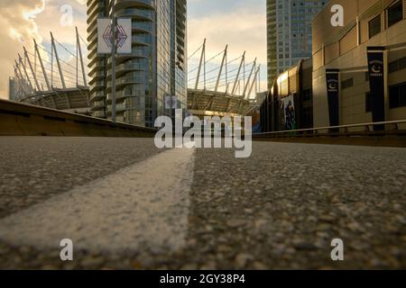 Vancouver (Colombie-Britannique), Canada – le 24 mars 2018.Stades de Vancouver.Vue sur les stades du centre-ville de Vancouver, tôt le matin. Banque D'Images