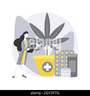 Cannabis médical résumé concept illustration vectorielle. Illustration de Vecteur