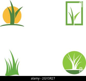 Modèle vectoriel du logo GRASS Illustration de Vecteur