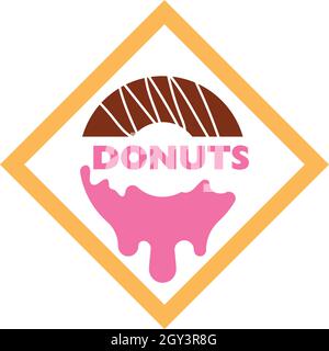 Modèle vectoriel logo Donuts Illustration de Vecteur