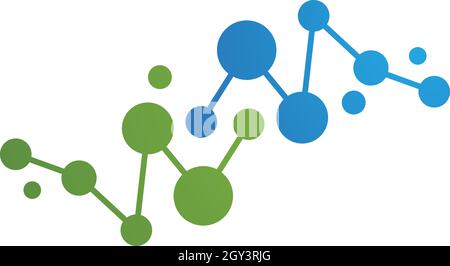 Logo molécule modèle icône vecteur Illustration de Vecteur