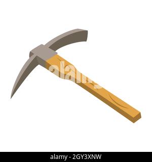 Axe avec une poignée en bois solide vecteur d'illustration Illustration de Vecteur