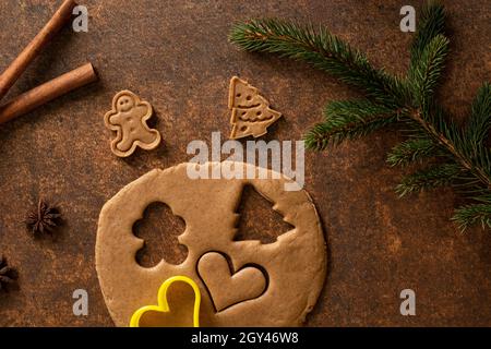 La saison des fêtes est presque arrivée !Commencez à préparer des biscuits au pain d'épice ! Banque D'Images