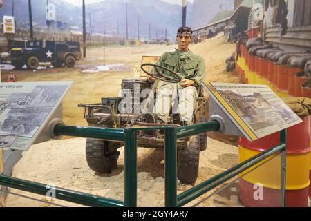 Un mule mécanique M274, utilisé pendant la guerre du Vietnam.Au Musée des transports de l'armée américaine à fort Eustis, Virginie. Banque D'Images