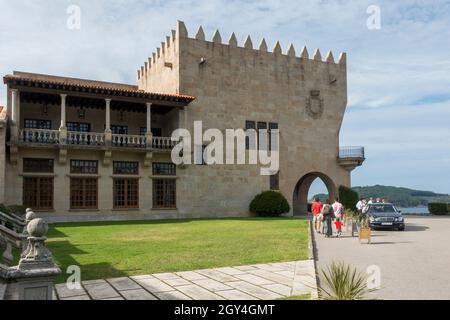 Hôtel de luxe Parador de Baiona dans le château de Monterreal, Galice, Espagne. Banque D'Images